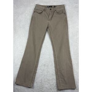 BKE Jake Straight Jeans Mens 32X34 Brown Denim Cross Stitch Pocket